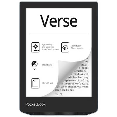 Elektronische reader met E Ink Carta™-display, SMARTlight, PocketBook Cloud-ondersteuning en microSD-kaartslot.