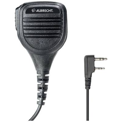 Microfoon met kabel en 3,5-mm-stekker. Opschrift 'Albrecht'.