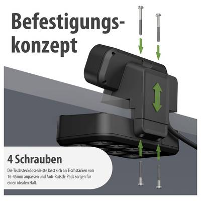 Brennenstuhl 1153580210 Bureaustekkerdoos 9-voudig Zilver, Zwart Randaarde stekker-5