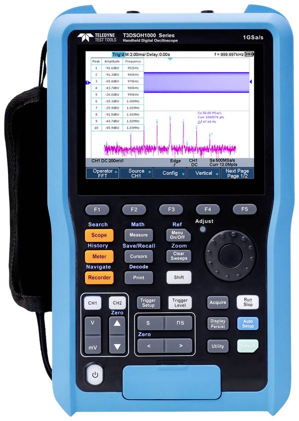Teledyne LeCroy T3DSOH1202 Handoscilloscoop  200 MHz 2-kanaals 1 GSa/s 12 Mpts 8 Bit Handapparaat 1 stuk(s)
