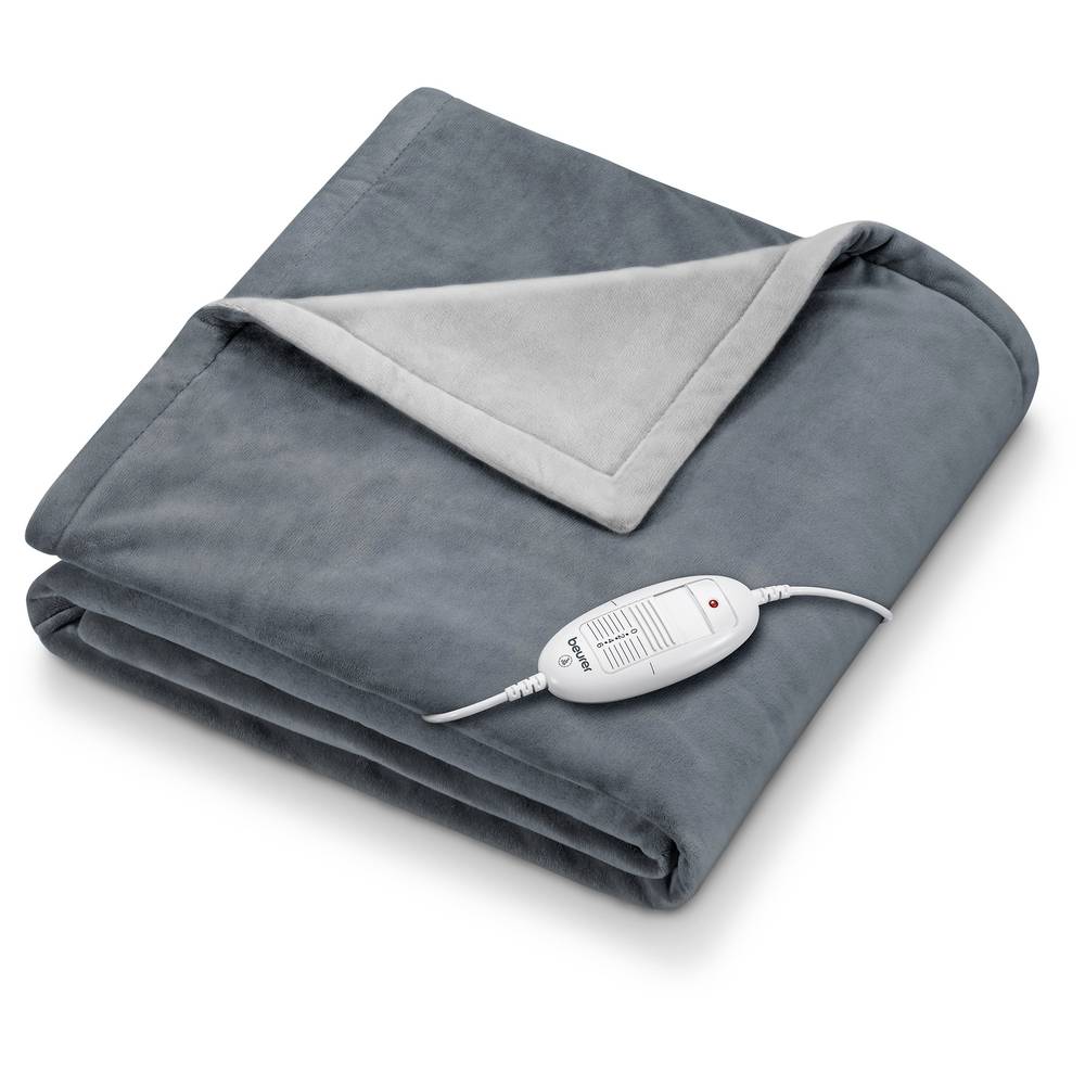 Beurer HD 75 Elektrische deken – 6 temperatuurniveaus - Veiligheidssysteem - Machinewasbaar - Grijs