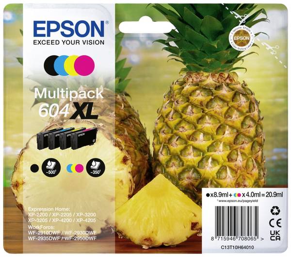 Epson Inktcartridge T10H6, 604XL Origineel Combipack Kleur C13T10H64010
