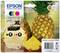 Verpakking van Epson Multipack 604 XL printpatronen met ananas en de tekst 'Exceed Your Vision'. Bevat 4 patronen.
