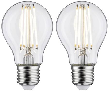 Paulmann 28641 LED-lamp Energielabel E (A - G) E27  7 W Warmwit (Ø x h) 60 mm x 106 mm  2 stuk(s)