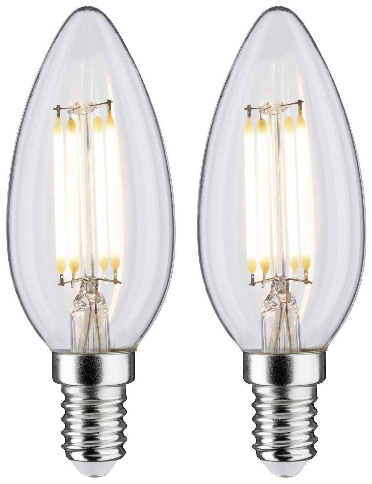Paulmann 28788 LED-lamp Energielabel F (A - G) E14 4.5 W Warmwit (Ø x h) 35 mm x 98 mm 2 stuk(s)