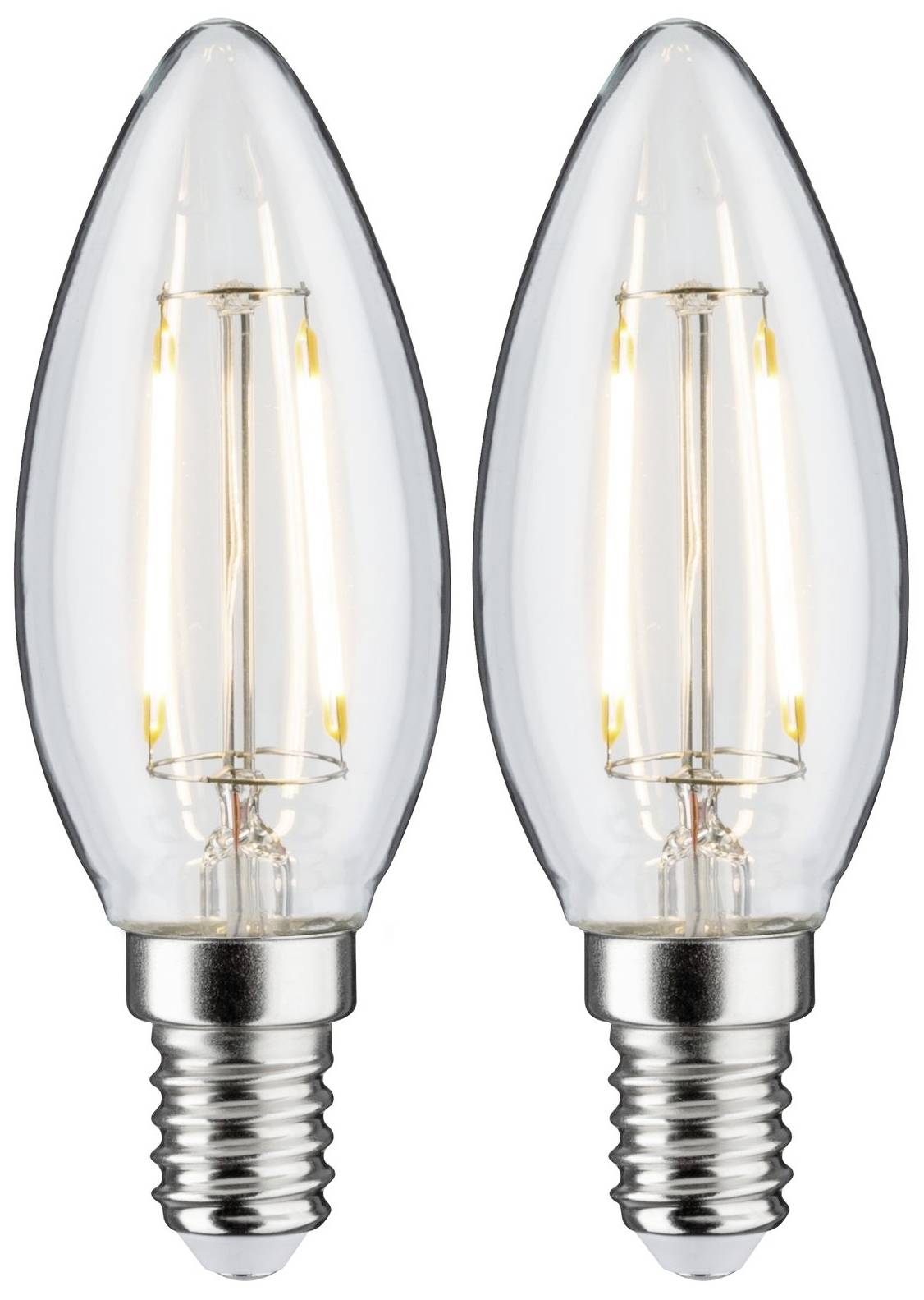Paulmann 28855 LED-lamp Energielabel F (A - G) E14 2.7 W Warmwit (Ø x h) 35 mm x 97 mm 2 stuk(s)