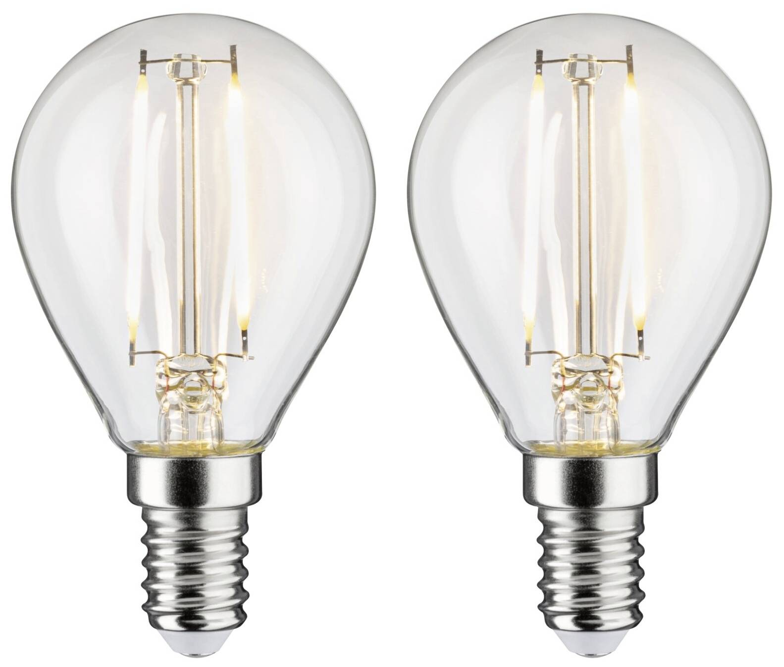 Paulmann 28857 LED-lamp Energielabel F (A - G) E14 2.7 W Warmwit (Ø x h) 45 mm x 81 mm 2 stuk(s)
