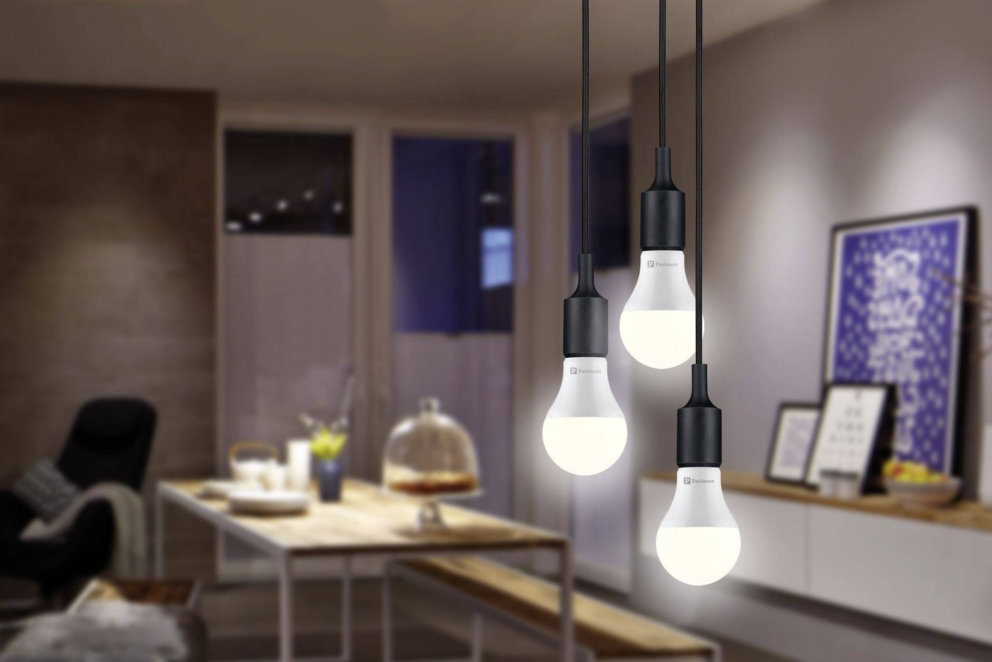 Paulmann 28871 LED-lamp Energielabel F (A - G) E27 8 W Warmwit (Ø x h) 60 mm x 105 mm 3 stuk(s) – Foto 2 van 3