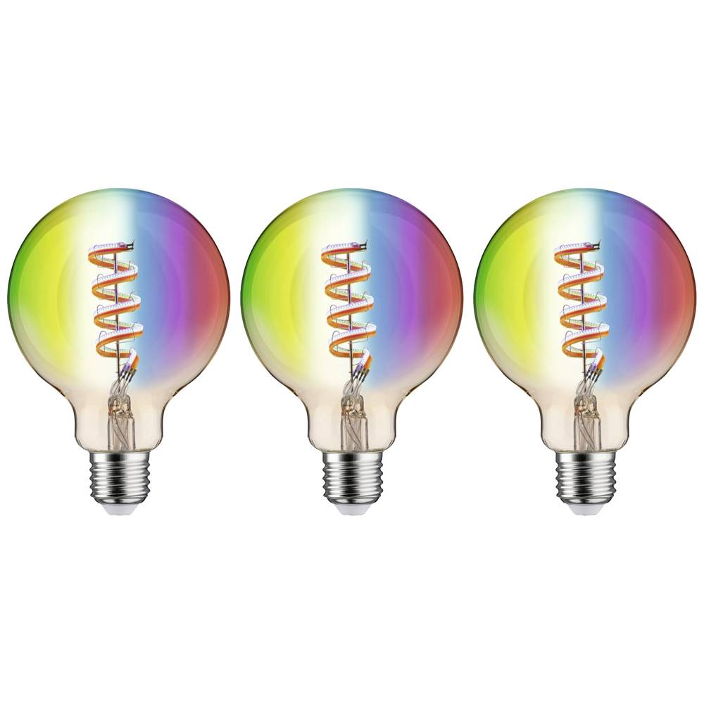 Paulmann LED Lichtbron - Zigbee - RGBW - set van 3 - G95 - E27 - 470lm