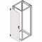 Metalen kaderconstructie met een open deur, toont een rechthoekige structuur met scharnieren en handgrepen aan de zijkanten.