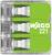 Drie groene hefboomklemmen van het merk 'WAGO 221', geschikt voor eenvoudige en veilige elektrische verbindingen.