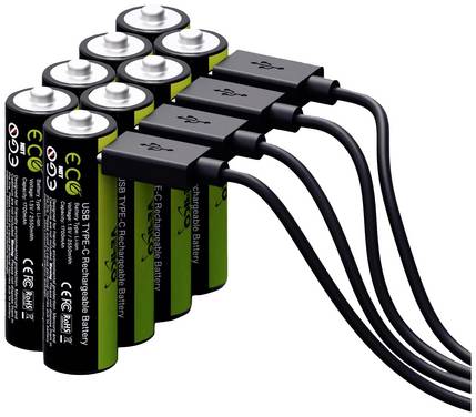 Verico LoopEnergy USB-C Oplaadbare batterij (USB-C) Li-ion 1700 mAh 1.5 V 8 stuk(s)