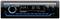 Autoradio met display toont 'FM 87,5'. Links draaiknop en toetsen voor band- en bronselectie. Rechts USB- en SD-kaartsleuven.