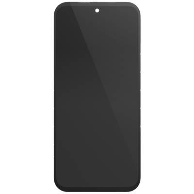 Een modern smartphone met een zwart scherm, geen zichtbare details of merkkenmerken, gericht op het apparaat zelf.