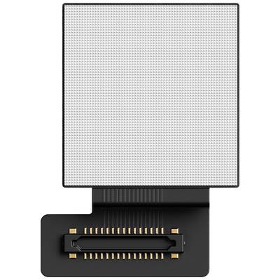 Afbeelding van een elektronisch onderdeel met steekverbinding en contactvlakken, mogelijk een adapter of verbindingselement.