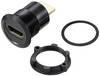 TRU COMPONENTS TC-11980460 HDMI-paneeladapterbus HDMI-bus - HDMI-stekker Zwart Aantal polen: 1 Inhoud: 1 stuk(s)
