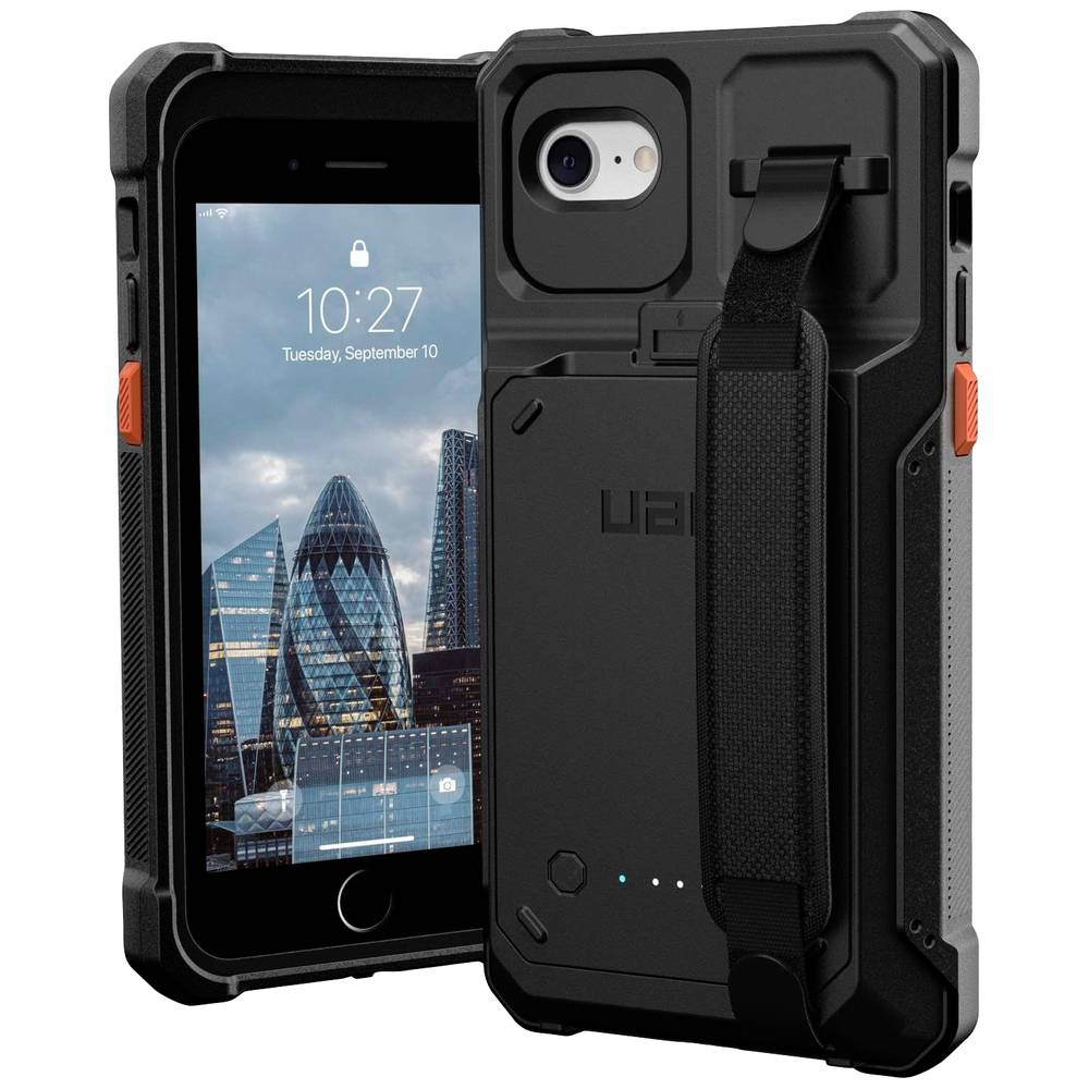 Urban Armor Gear Workflow Battery Case Backcover Apple iPhone SE (3. Generation 2022, 2. Generation 2020), iPhone 8, iPhone 7, iPhone 6S, iPhone 6 Zwart