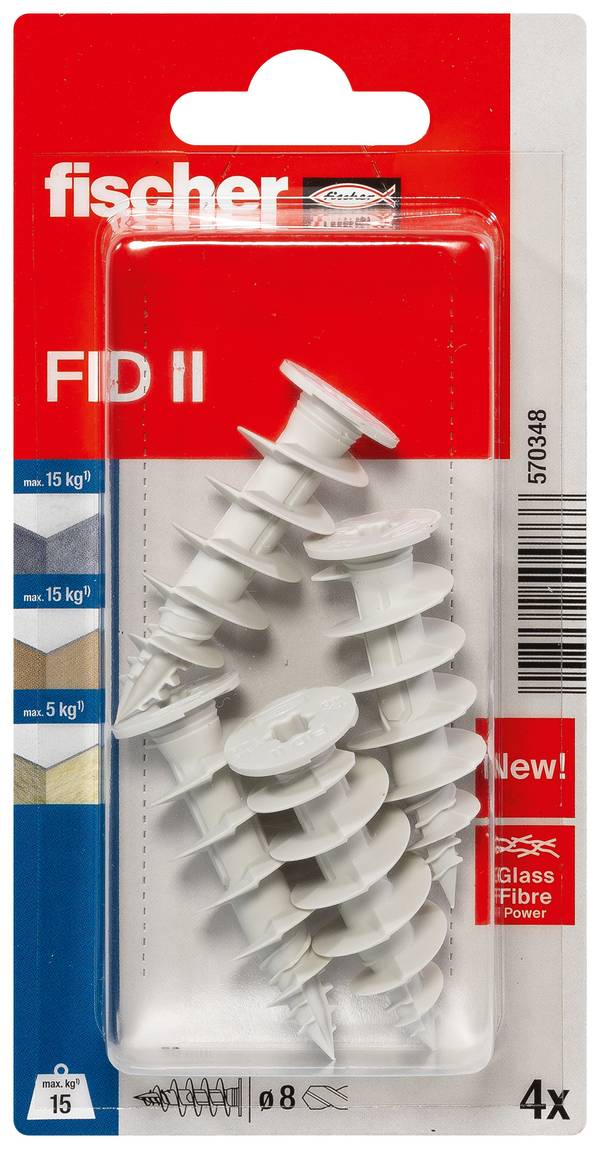 Fischer 570348 FID II Isolatiemateriaal deuvel 50 mm  4 stuk(s)