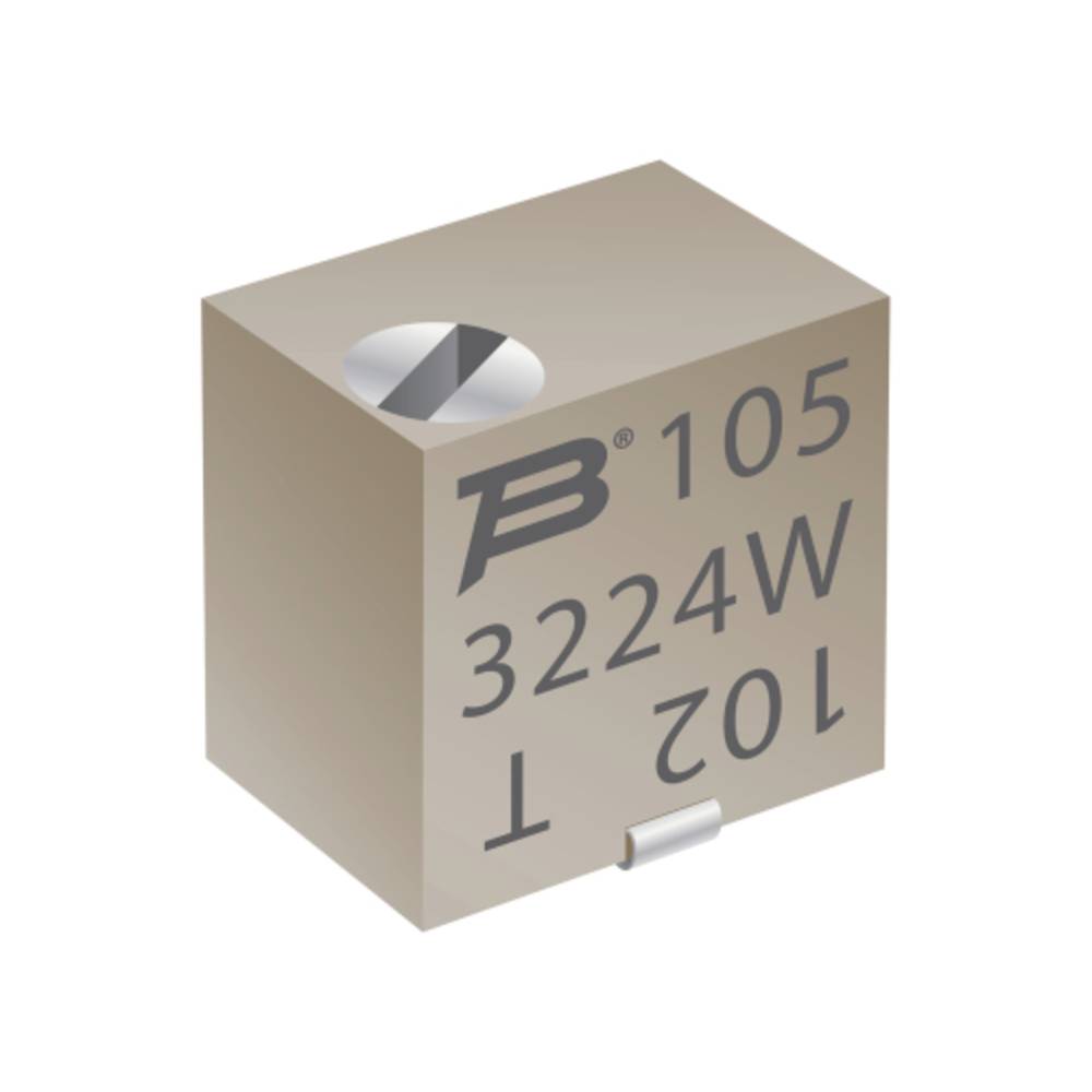 Bourns 3224W-1-101E Cermet-trimmer Lineair 0.25 W 100 Ω 4320 ° 1 stuk(s)