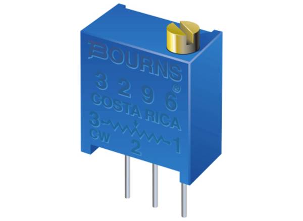 Bourns 3296Y-1-104LF Cermet-trimmer 25-slagen Lineair 0.5 W 100 kΩ 9 ° 9 ° 1 stuk(s) Piece