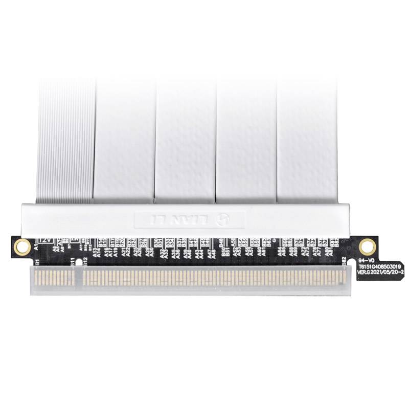 Een PCIe-riser-kabel dat wordt gebruikt voor het uitbreiden van PCIe-sleufverbindingen in een computerbehuizing.