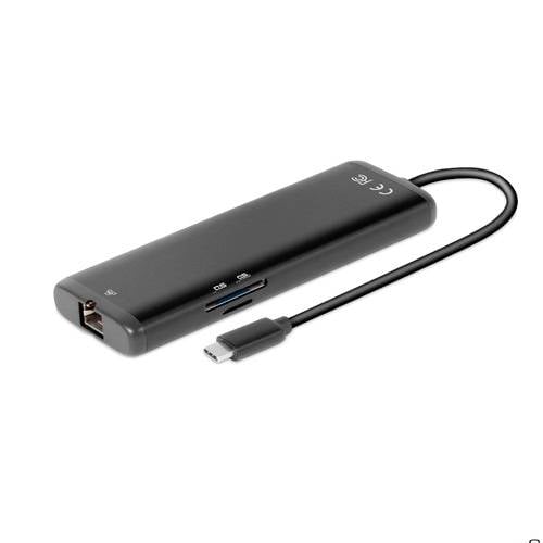 club3DUSBGen1Type-C8-in-1MSTDual4K60HzDisplayTravelDockUSB-C(USB3.2Gen2)multiporthubZwart