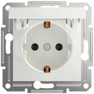 Schneider Electric EPH3170121D   Wandontactdoos met klapdeksel  Asfora Wit (RAL 9003) 1 stuk(s)