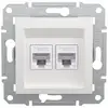 Schneider Electric EPH4870121D RJ45-gegevensaansluitdoos Asfora Wit (RAL 9003) 1 stuk(s)