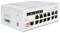 Een 16-poorts industriële Ethernet-switch met vijf optische poorten in de bovenste rij en elf Ethernet-poorten daaronder.
