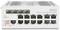 Industriële 8+4 L2 beheerde Gigabit-Ethernet-PoE-switch met meerdere Ethernet-poorten en LED-indicatoren voor netwerkconfiguratie.