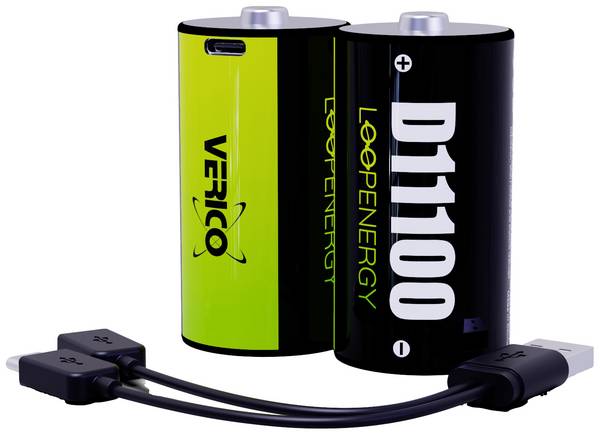 Verico LoopEnergy Oplaadbare D batterij (mono) Li-ion 7400 mAh 1.5 V 2 stuk(s)