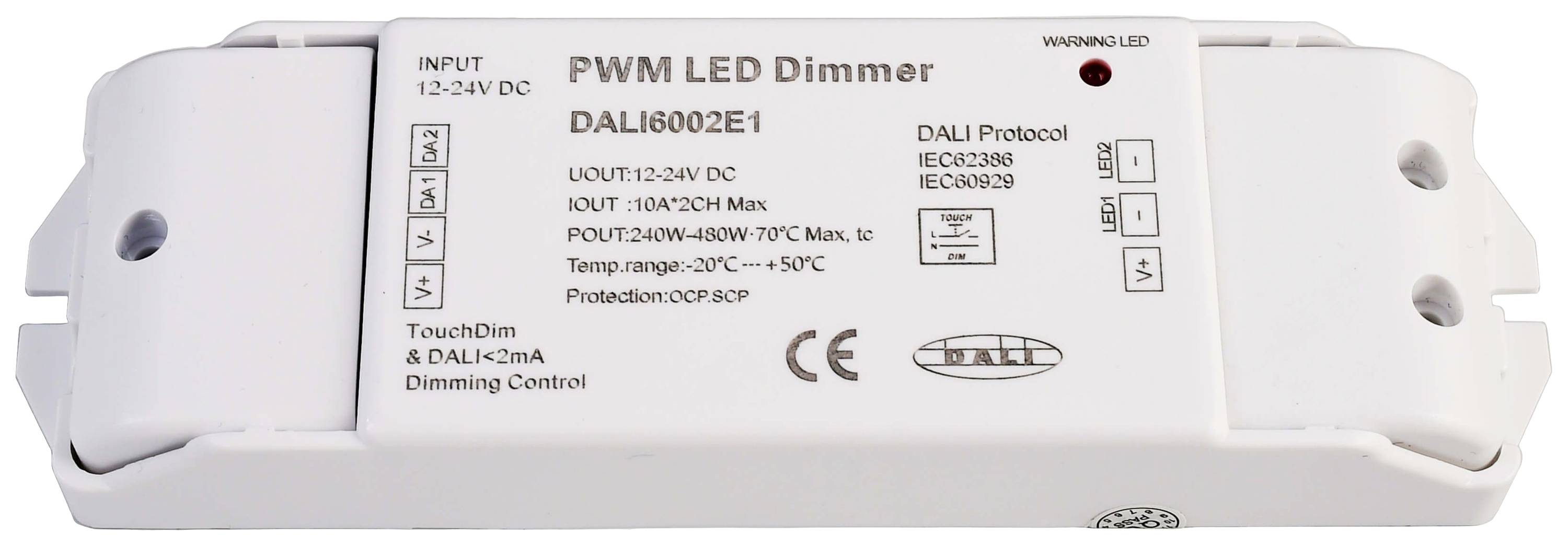 Deko Light DALI PWM CV 2CH LED-dimmer Constante spanning 20 A 12 - 24 V 1 stuk(s)