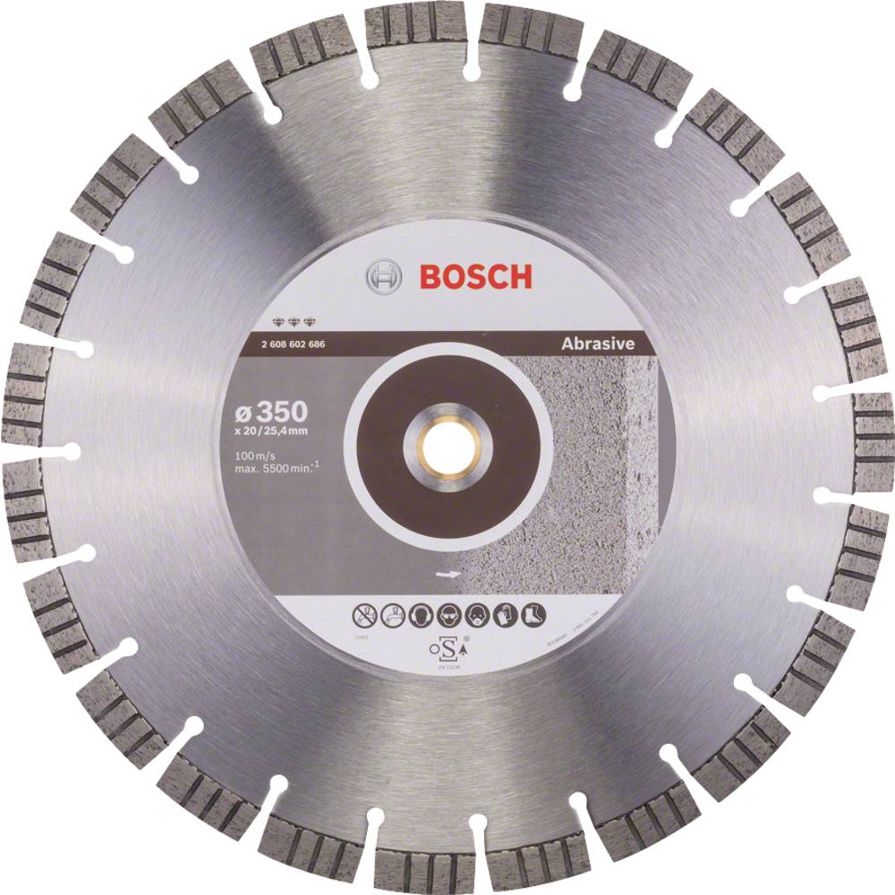 Bosch 2608602686 Diamanten doorslijpschijf Diameter 350 mm Boordiameter 20 mm 1 stuk(s)