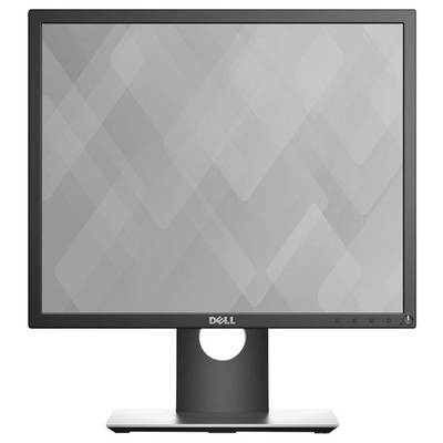 Een Dell-computermonitor met een standaard, getoond van voren. Het scherm is leeg en gaat niet aan.