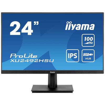 Monitor 'iiyama ProLite XU2492HSU': 24 inch, 100 Hz, IPS-technologie met USB-hub.
