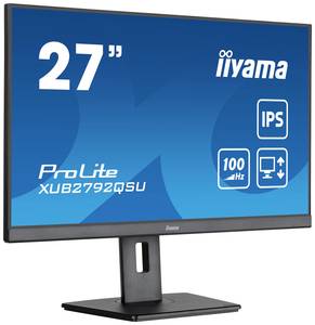 Conrad Iiyama XUB2792QSU-B6 Business LED-monitor Energielabel F (A - G) 68.6 cm (27 inch) 2560 x 1440 Pixel 16:9 0.4 ms HDMI, D... aanbieding
