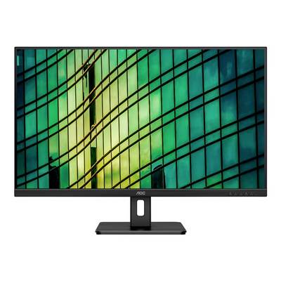 Een computerscherm toont een abstract beeld met gebogen groene en gele lijnen tegen een gestructureerde achtergrond.