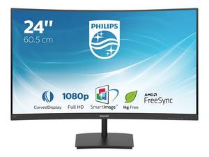 Conrad Philips Monitore 241E1SC/00 LED-monitor Energielabel F (A - G) 61 cm (24 inch) 1920 x 1080 Pixel 16:9 4 ms HDMI, VGA, Au... aanbieding