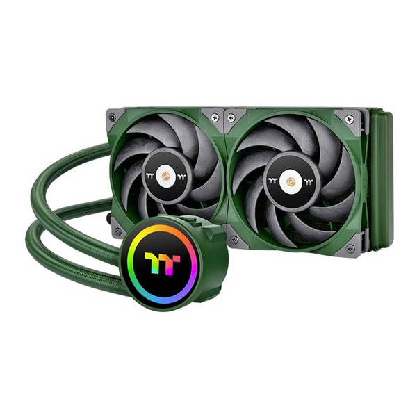 Thermaltake CL-W319-PL12RG-A Computerkoelsysteem Processor Alles-in-één Vloeistofkoeler 12 cm Groen 1 stuk