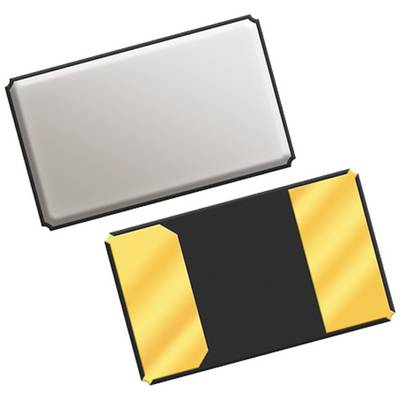 Elektronisch onderdeel met een rechthoekig, plat behuizing, met daaronder twee gele aansluitingen. Wordt gebruikt voor montage op printplaten.