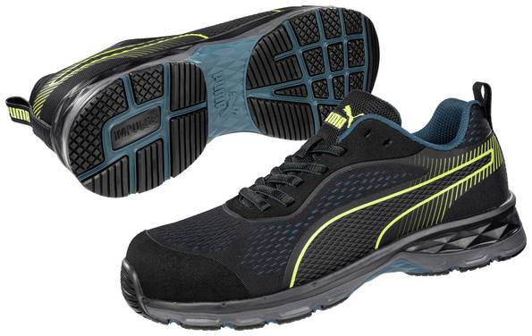 PUMA Fuse Knit Black WNS Low 643930264000036 Lage veiligheidsschoenen ESD S1P Schoenmaat (EU): 36 Zwart, Groen 1 paar