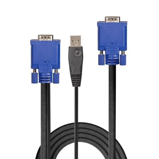 LINDY Gecombineerde KVM- en USB-kabel 2m-1