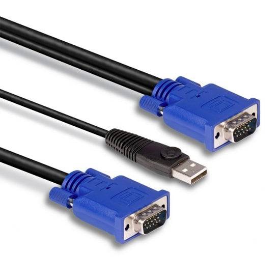 LINDY Gecombineerde KVM- en USB-kabel 2m-2