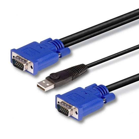 LINDY Gecombineerde KVM- en USB-kabel 2m-3