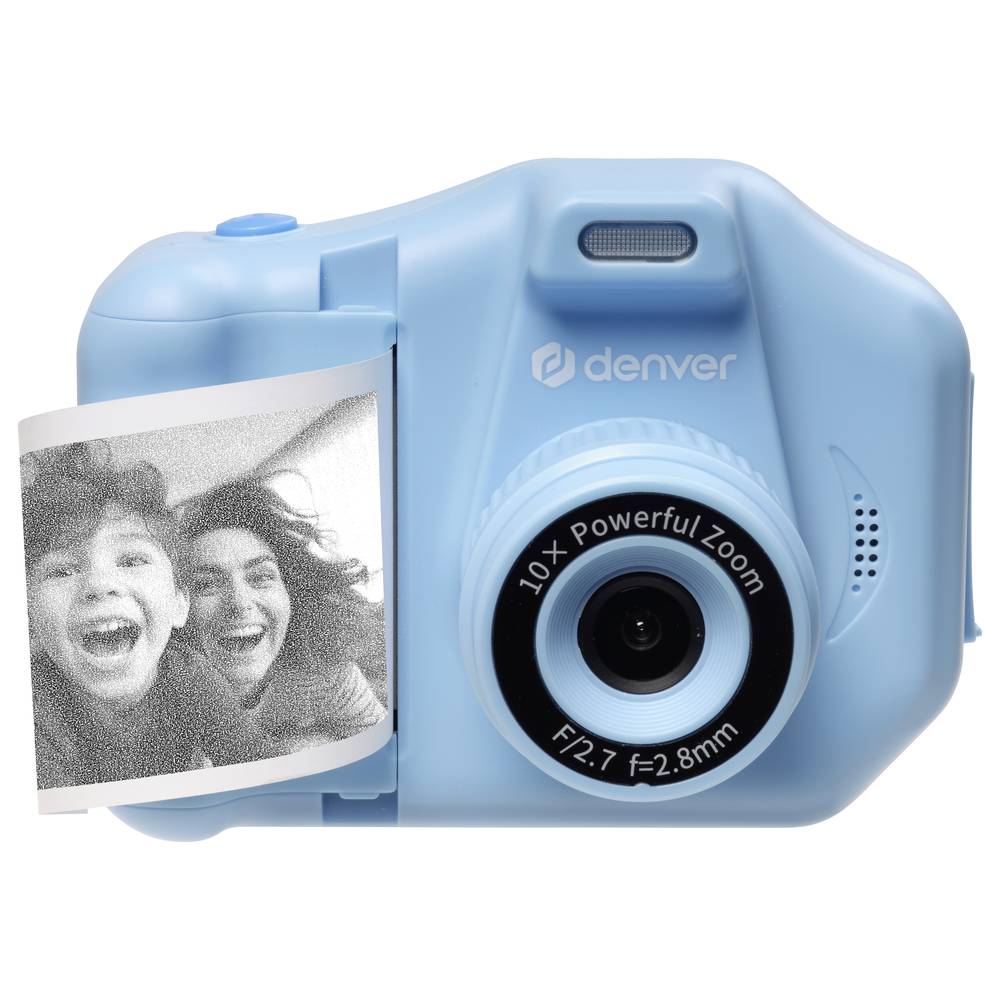 Denver Kindercamera Full HD met Printer - Selfie Camera - 48MP - Digitale Camera Kinderen - Foto en Video - Sinterklaas Cadeau - Spelletjes - KPC1370 - Blauw