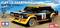 'Fiat 131 Abarth Rally' speelgoedauto-doos. Bevat details en logo's van de racewagen, zijaanzicht van het model, opschrift: 'Olio Fiat'.