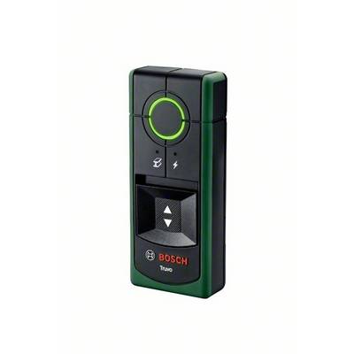 Bosch Truvo, een groene, draagbare lasernivelleermeter met een cirkelsymbool bovenaan en een pijlsymbool aan de voorkant.