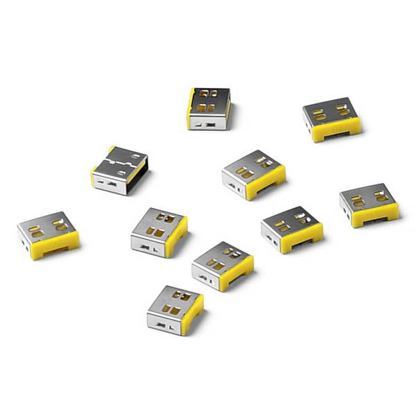 Smartkeeper USB-A-poortslot UL03P1YL  Set van 10 stuks Geel  Zonder sleutel UL03P1YL