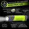 Zaklamp met groen-zwarte behuizing, LED-verlichting. Eigenschappen: schokbestendig, waterdicht, magnetische bevestiging, slipvast.