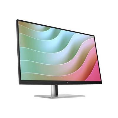 Een computerscherm met een grafische achtergrond van golvende kleurovergangens die variëren van blauwgroen tot roze.